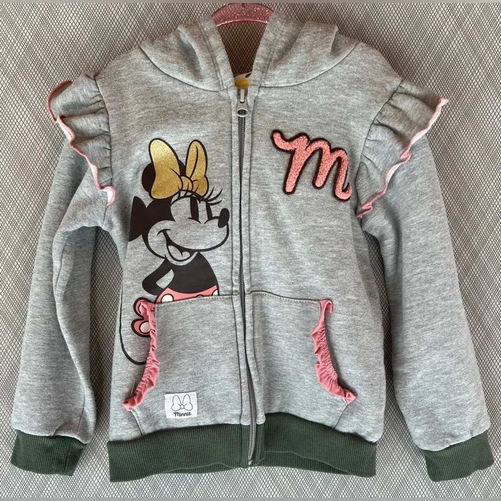 Disney Minnie Mouse - Gold bow Ear Minnie Hoodie (Size 5)